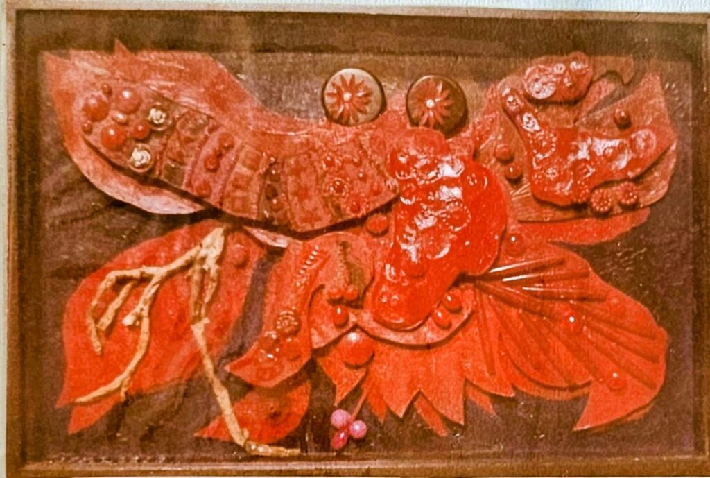 1974 Homard ou crabe notre animal est rouge