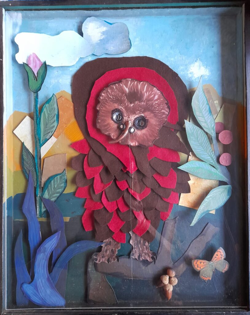 1974 Le hibou en vacances à Nieul 50x40